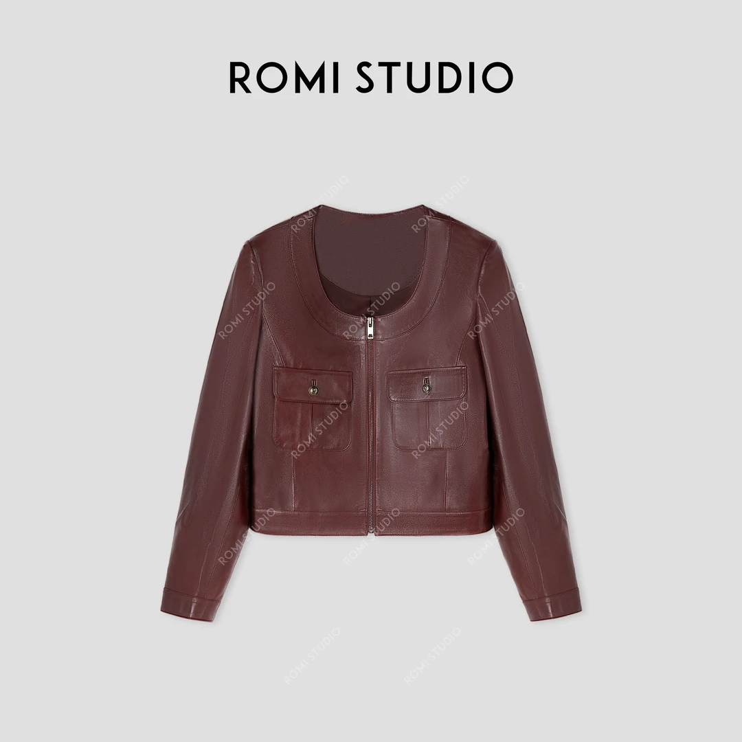 ROMI STUDIO“棕标甄选”西班牙进口植鞣绵羊皮短皮衣外套 431PS035