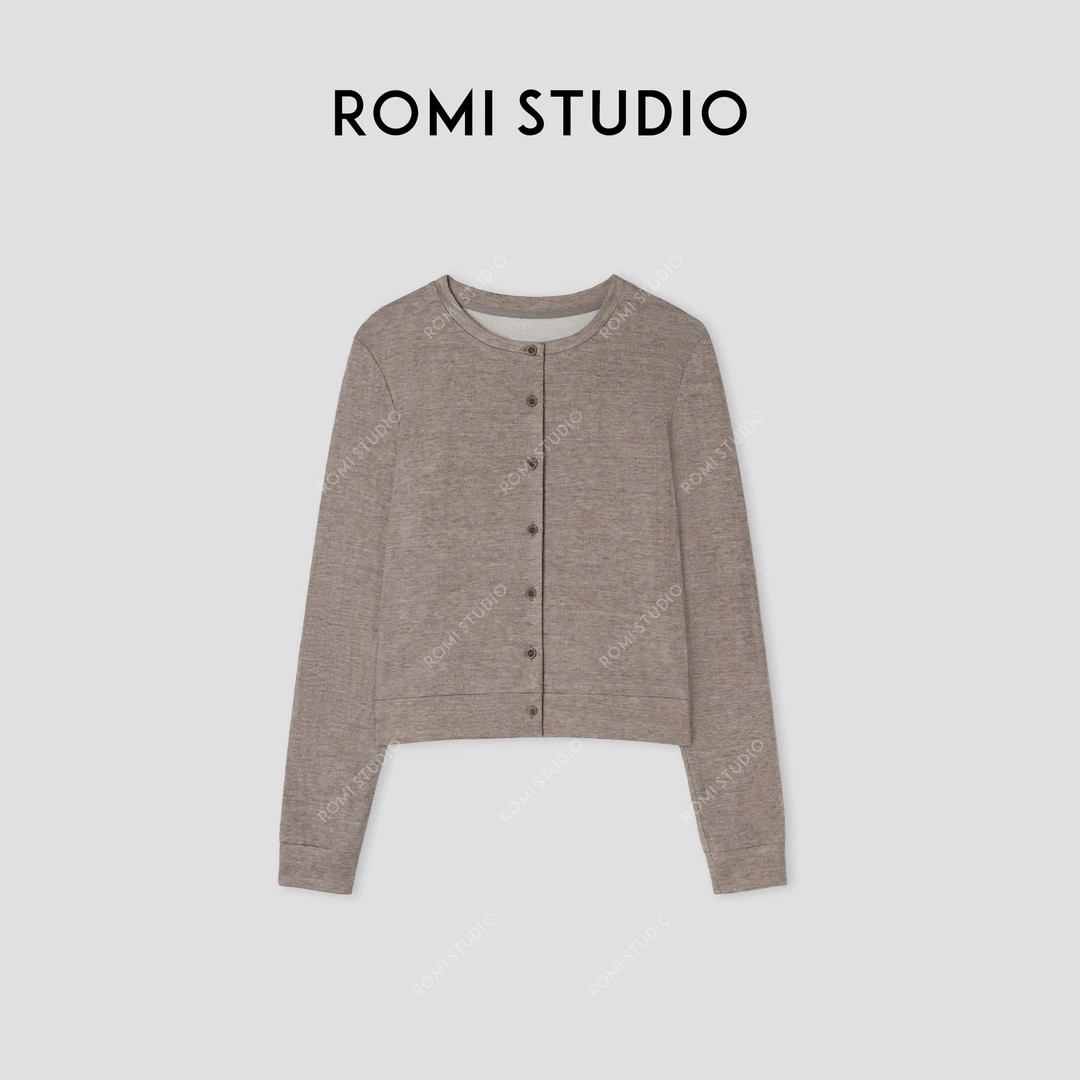 ROMI STUDIO“天生松弛”亚麻棉混纺宽松肤感针织睡衣开衫 24SST427