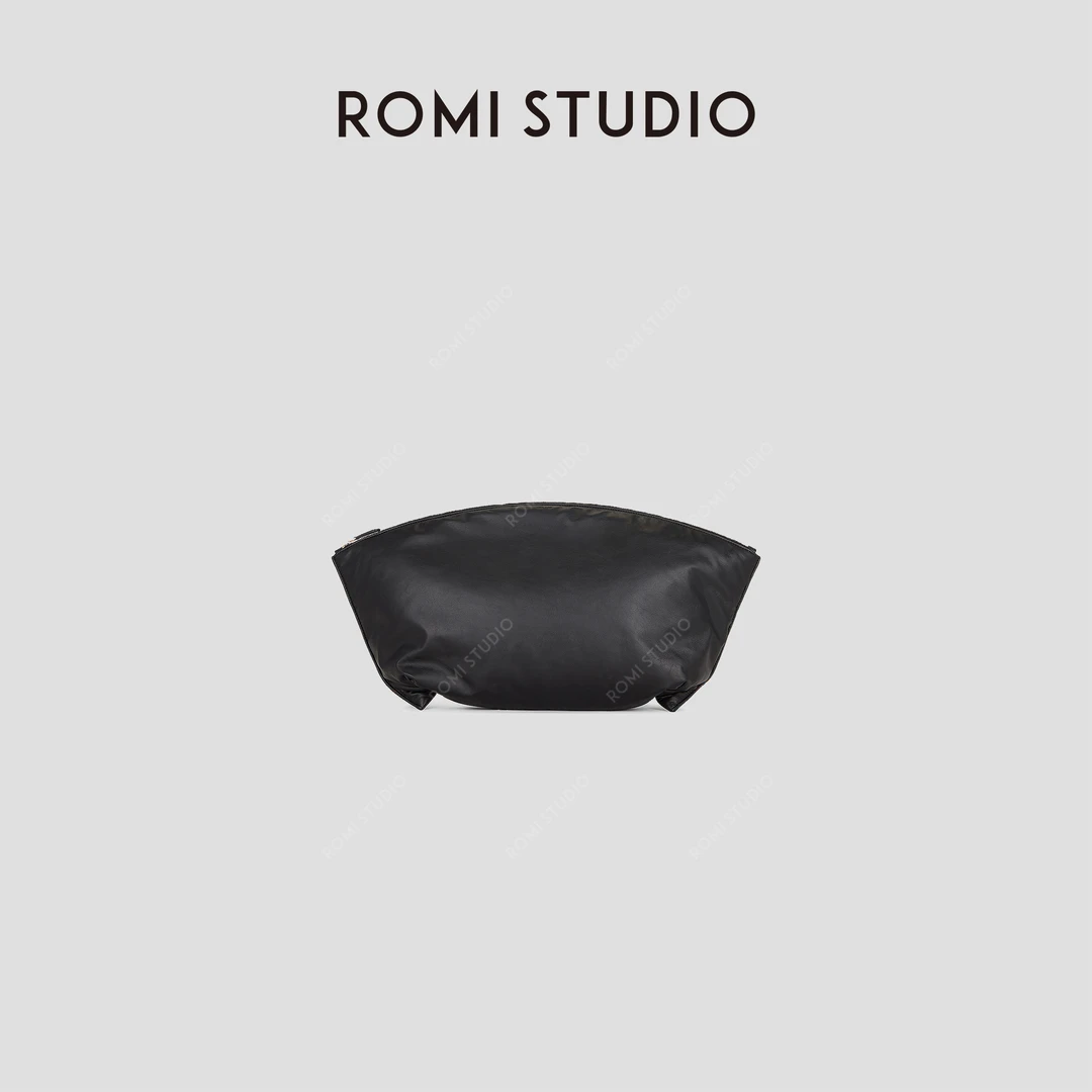 ROMI STUDIO“简约优雅”头层牛皮柔软舒适夹层纯色手拿包23AWS027