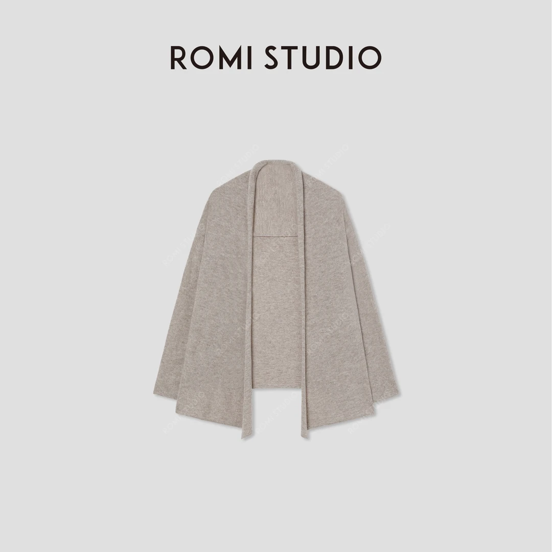 ROMI STUDIO“感知秋意”12针单边100绵羊毛软糯肤开衫RW24AS90945