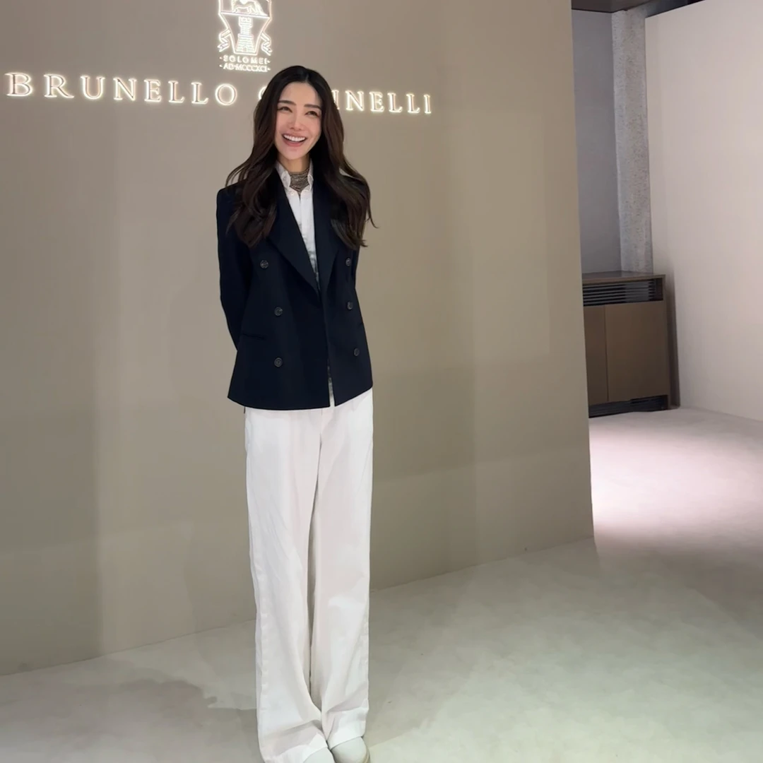 ROMI STUDIO“棕标甄选” 山羊绒绵羊毛混纺双排扣大衣 RW24WWD0427