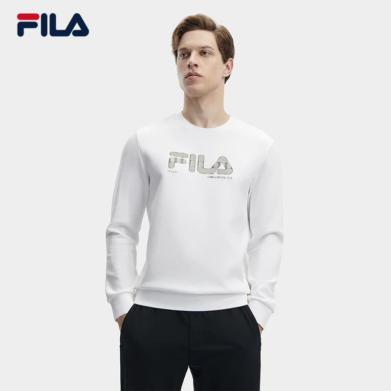 Fila/斐乐男士【透气舒适百搭】春秋季休闲时尚套头卫衣F11M342211F