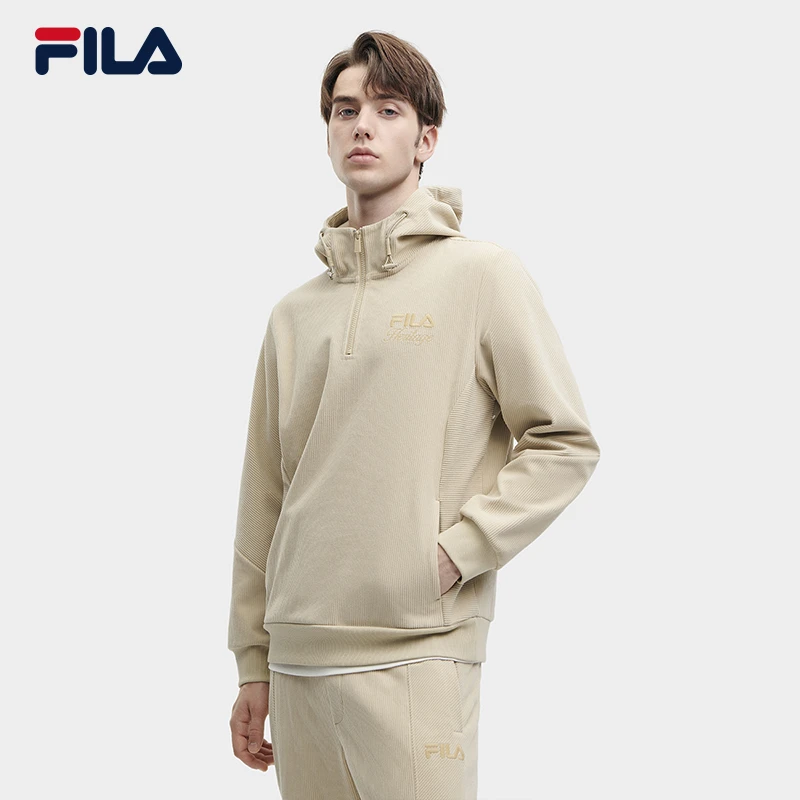 Fila/斐乐男士  【挺阔透气舒适】 春秋款休闲连帽卫衣 F11M348224F