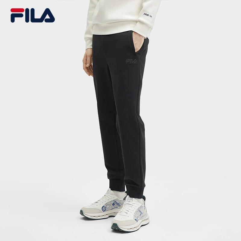 Fila/斐乐男装【耐磨抗皱舒适】春秋季休闲百搭针织长裤F11M418609F