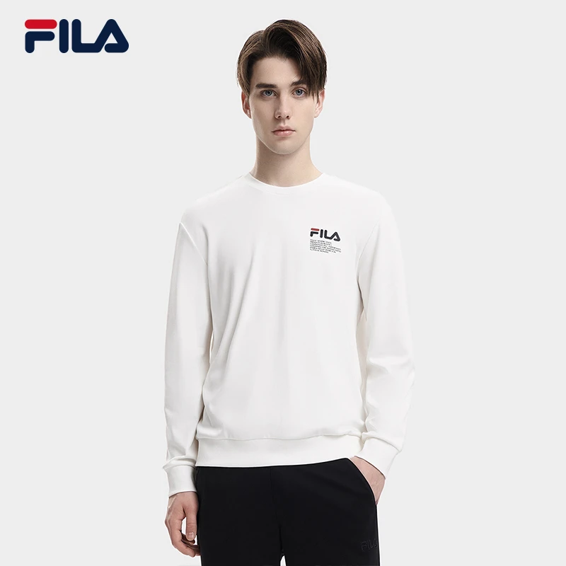 【双12提前购】FILA/斐乐【提花肌理双面布】秋季百搭卫衣F11M338201F