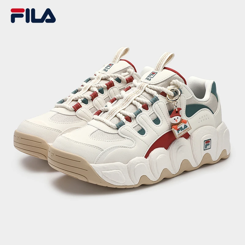Fila/斐乐情侣鞋【圣诞限定款可颂鞋】春复古软底老爹鞋F12M412101F