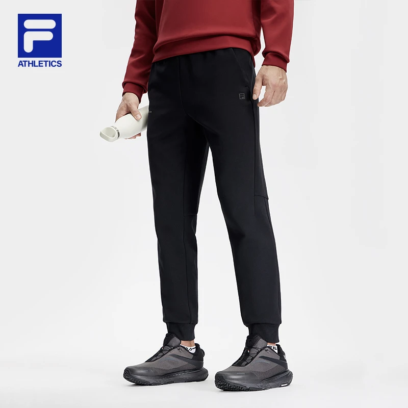 Fila/斐乐男士【早秋透气保暖】雅丹风休闲弹力针织长裤A11M411607F