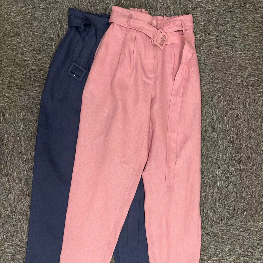 【小崔服饰】7562 Hua Ni 花逆 新款简约时尚百搭显瘦纯色休闲裤