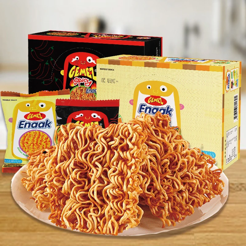 GEMEZ印尼进口小鸡面经典烧烤火辣烟熏味零食香脆面点心面盒装