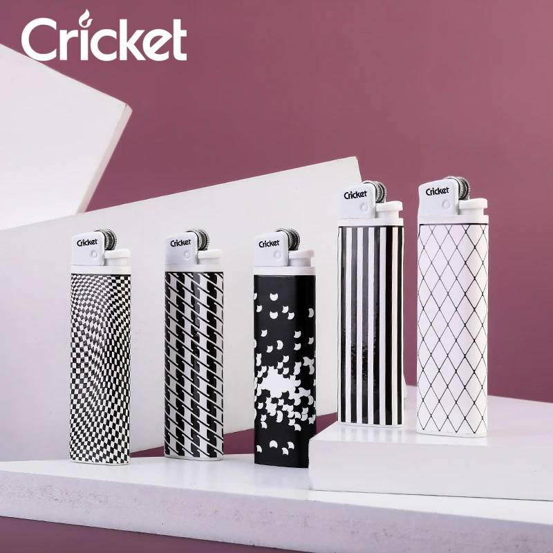 cricket/草蜢官方正品原装进口个性黑白配一次性滑轮火石打火机