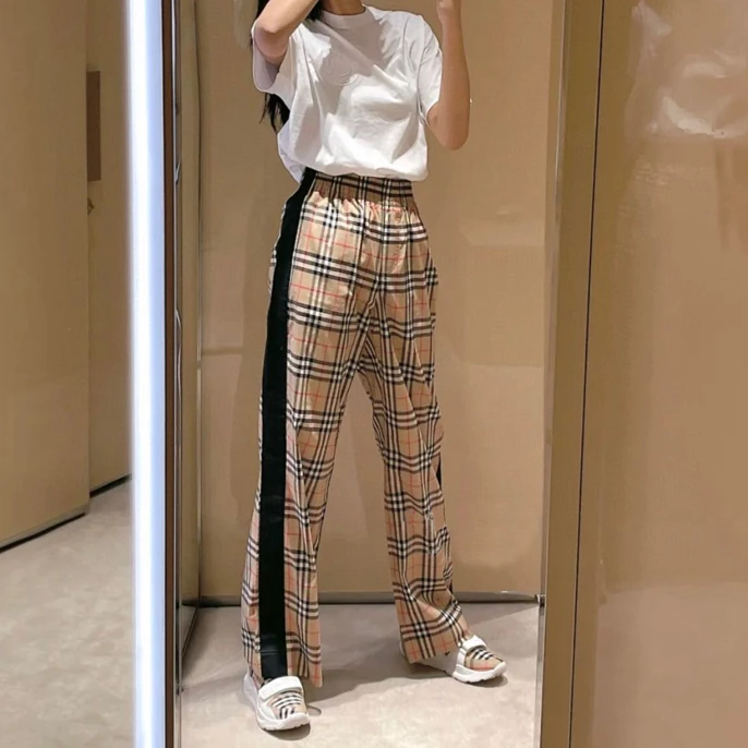 全新未使用 BURBERRY/博柏利 Burberry 经典格纹长裤