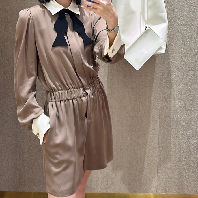 Maxmara 24新款拼色真丝连体裤 【4月到】