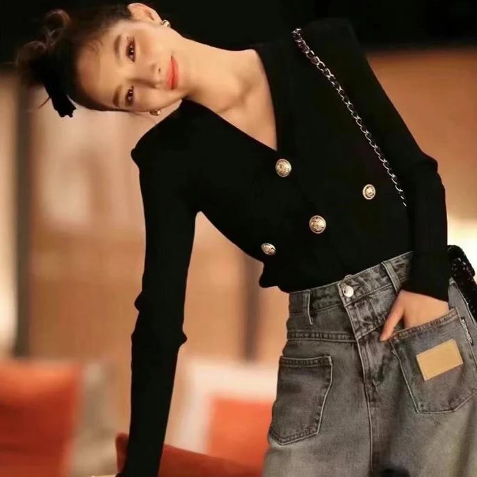 BALMAIN 黑色经典金扣针织开衫 【香港仓】
