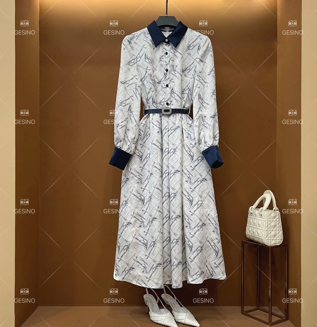 【露】春秋 | 设计师轻奢法式印花女装连衣裙 QD-2024672气质时尚