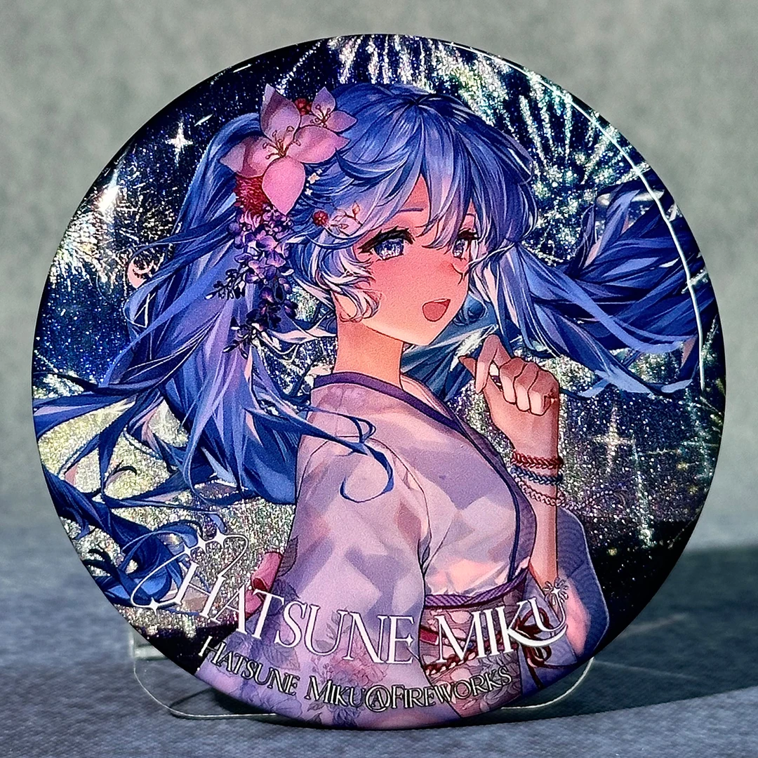 【种葱日记】夏日花火初音未来同人谷子miku吧唧徽章立牌光栅卡