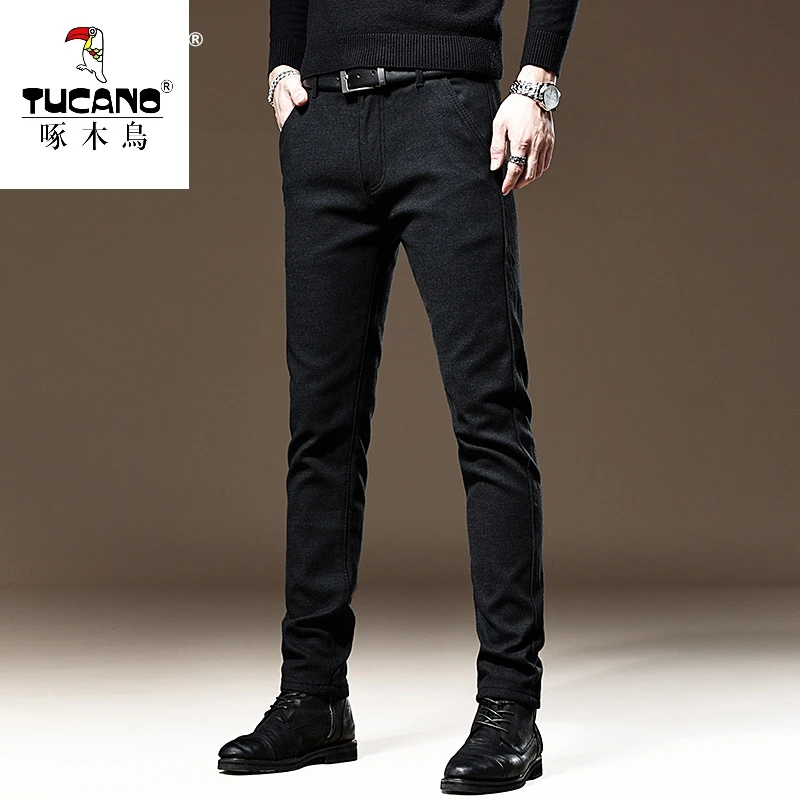 春季男士休闲裤韩版潮流商务修身弹力小脚裤男2023新款直筒长裤子