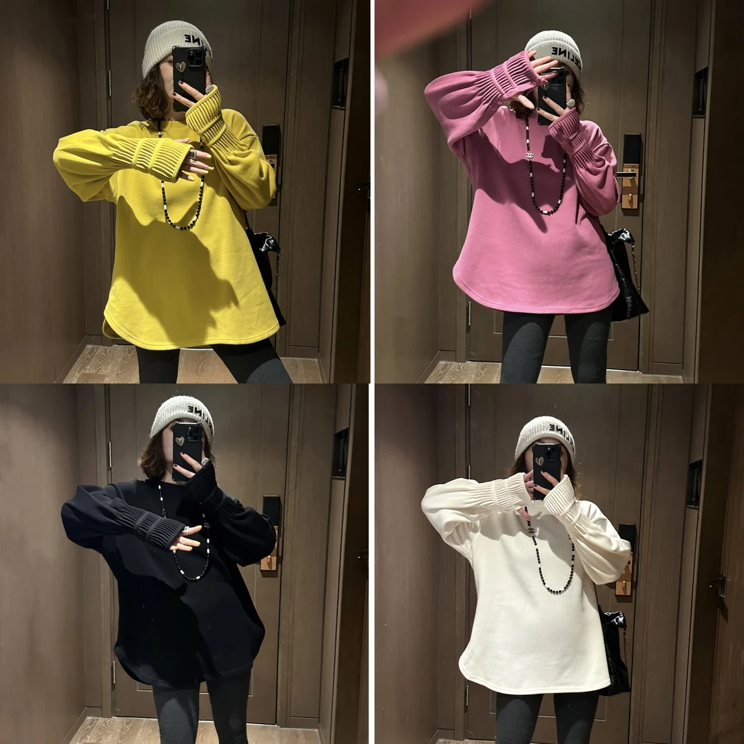 YDFSTUDIO小众【彩色日记】高定袖子造型设计多色加绒百搭打底T恤