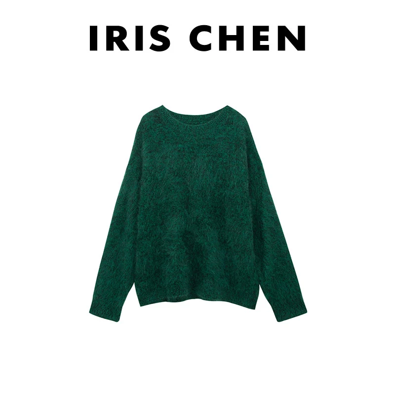 IRIS CHEN 德芙 2024冬款顶极100山羊绒360g毛拉绒针织衫24SY643