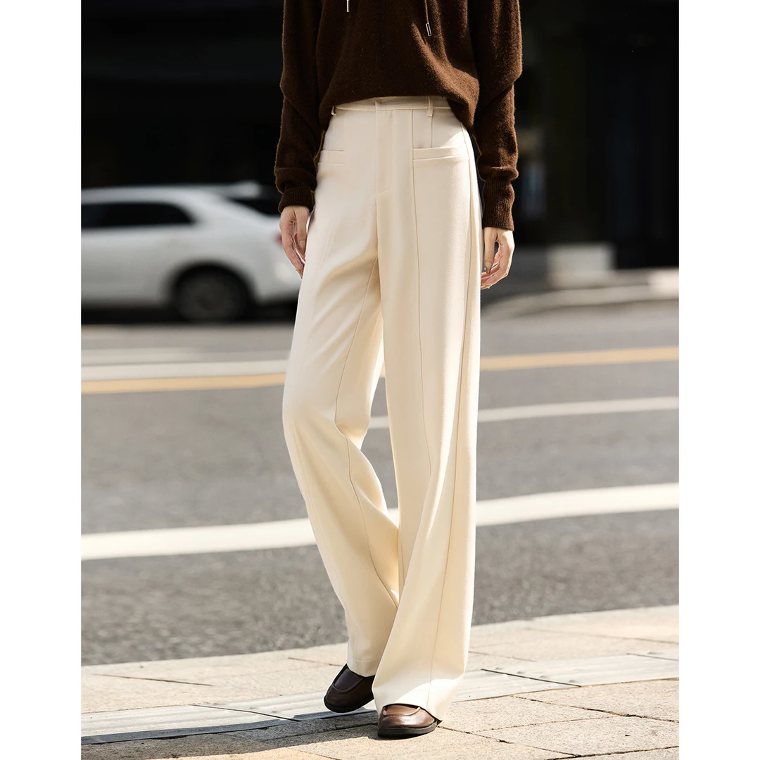 XWI/欣未秋新款知性通勤显瘦直筒裤【知性通勤设计感修身直筒裤】