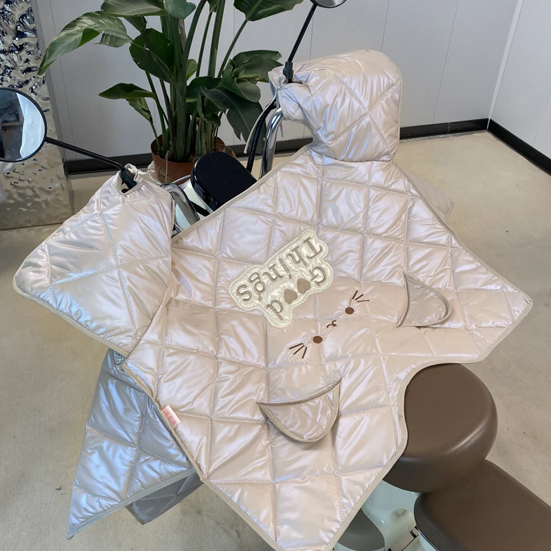 夏季防晒防风电动车挡风被薄款春秋新款电瓶车遮阳罩防水不薄不厚