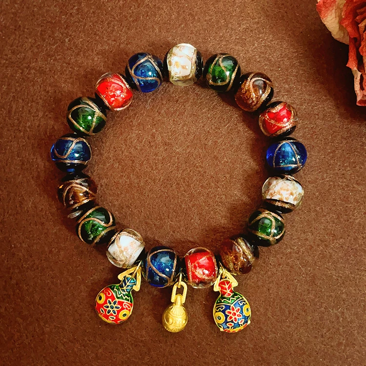 琉璃吞金兽挂件串装饰琉璃手腕钥匙扣直播