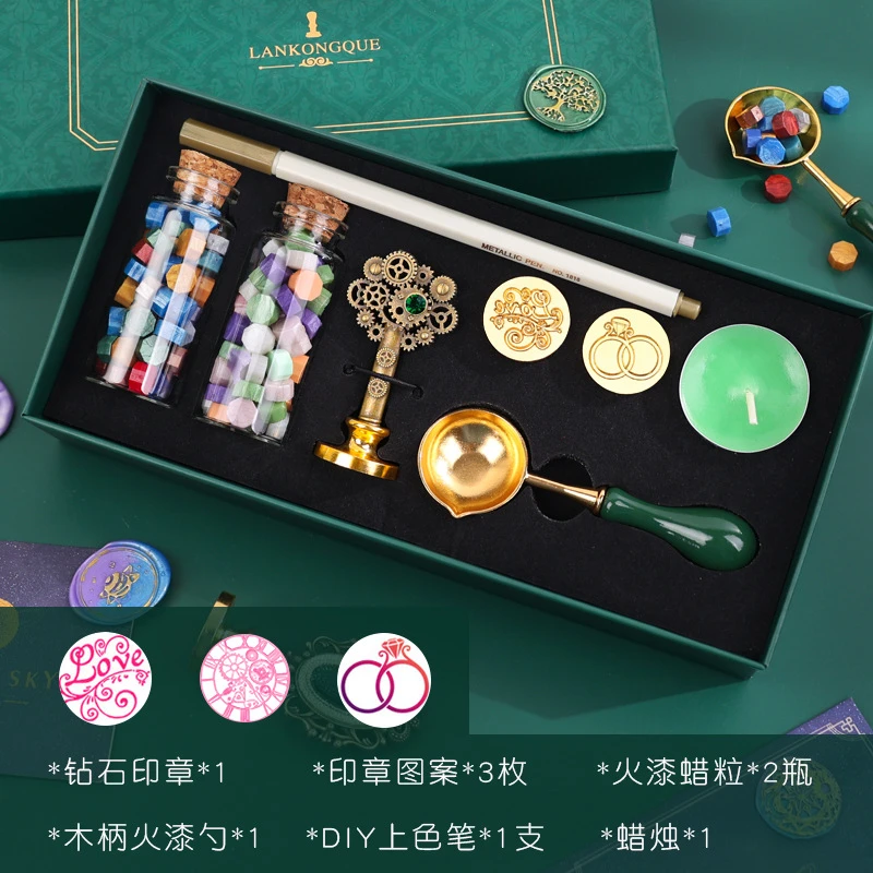 火漆印章礼盒全套新手带熔炉欧式文艺复古创意礼物封口蜡