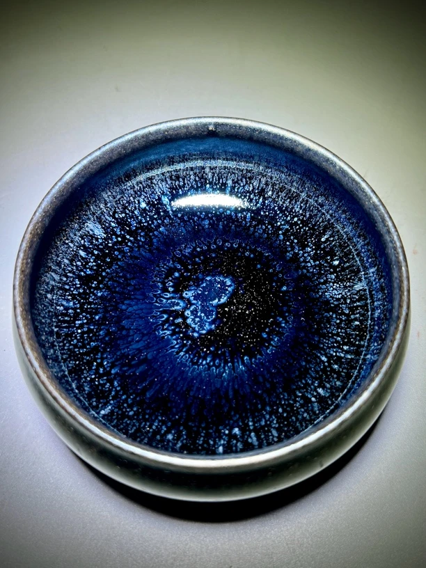 供御女匠谢士梅龙窑柴烧蓝曜香炉