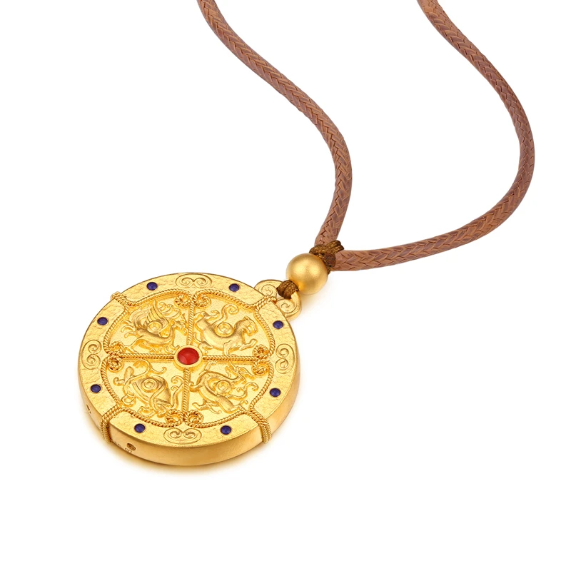 【传承】锦绣四灵六桂福珠宝黄金999足金吊坠双面 GH0600610