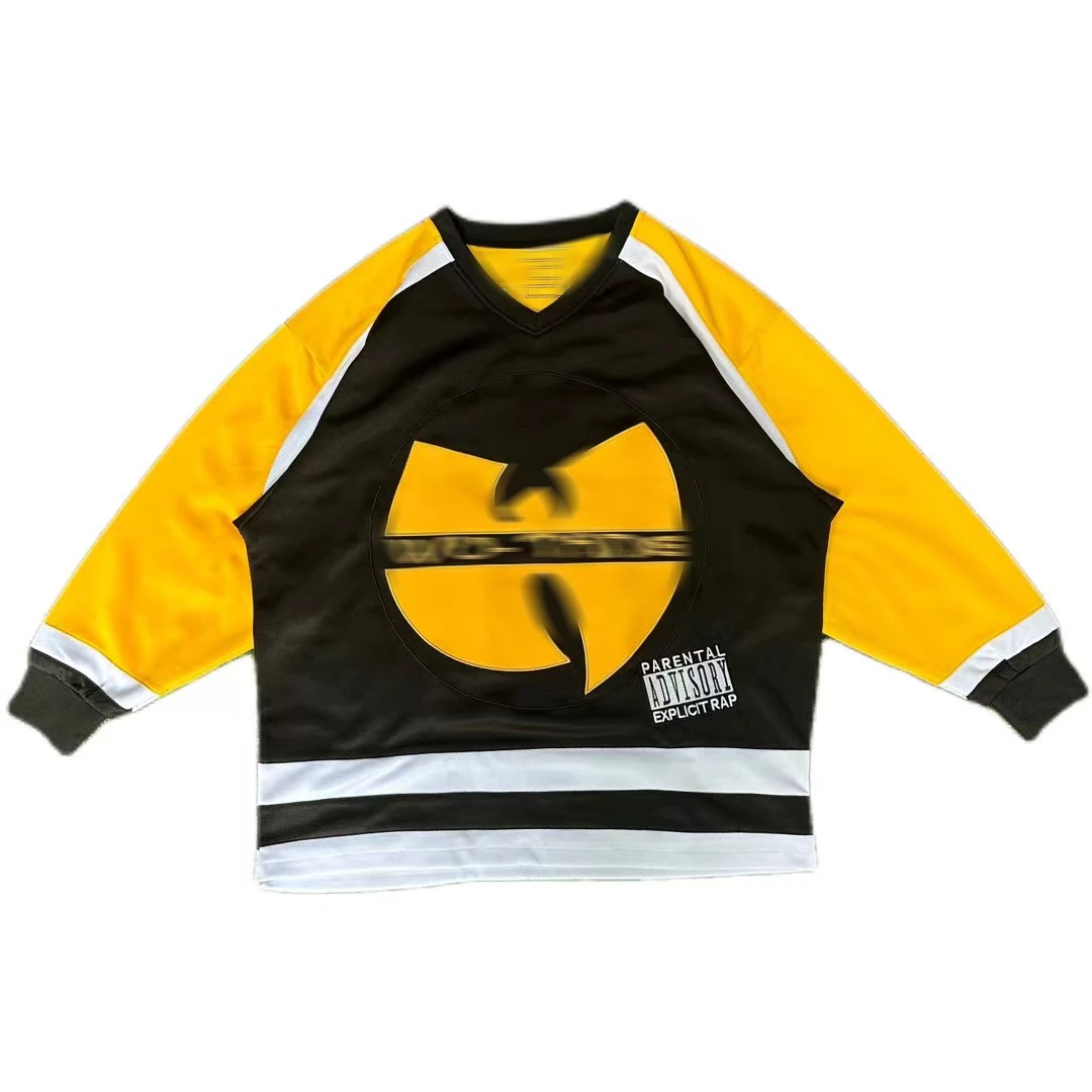 元年复刻90s武当橄榄球服黑黄经典宽松嘻哈