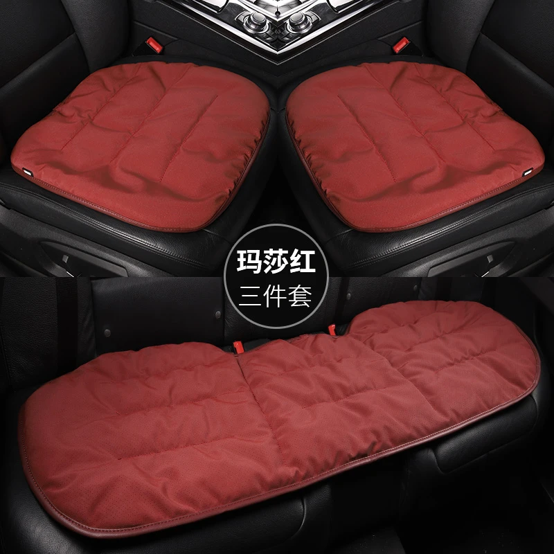 四季通用耐磨汽车坐垫面包垫三件套单片女神网红款加厚增高座垫