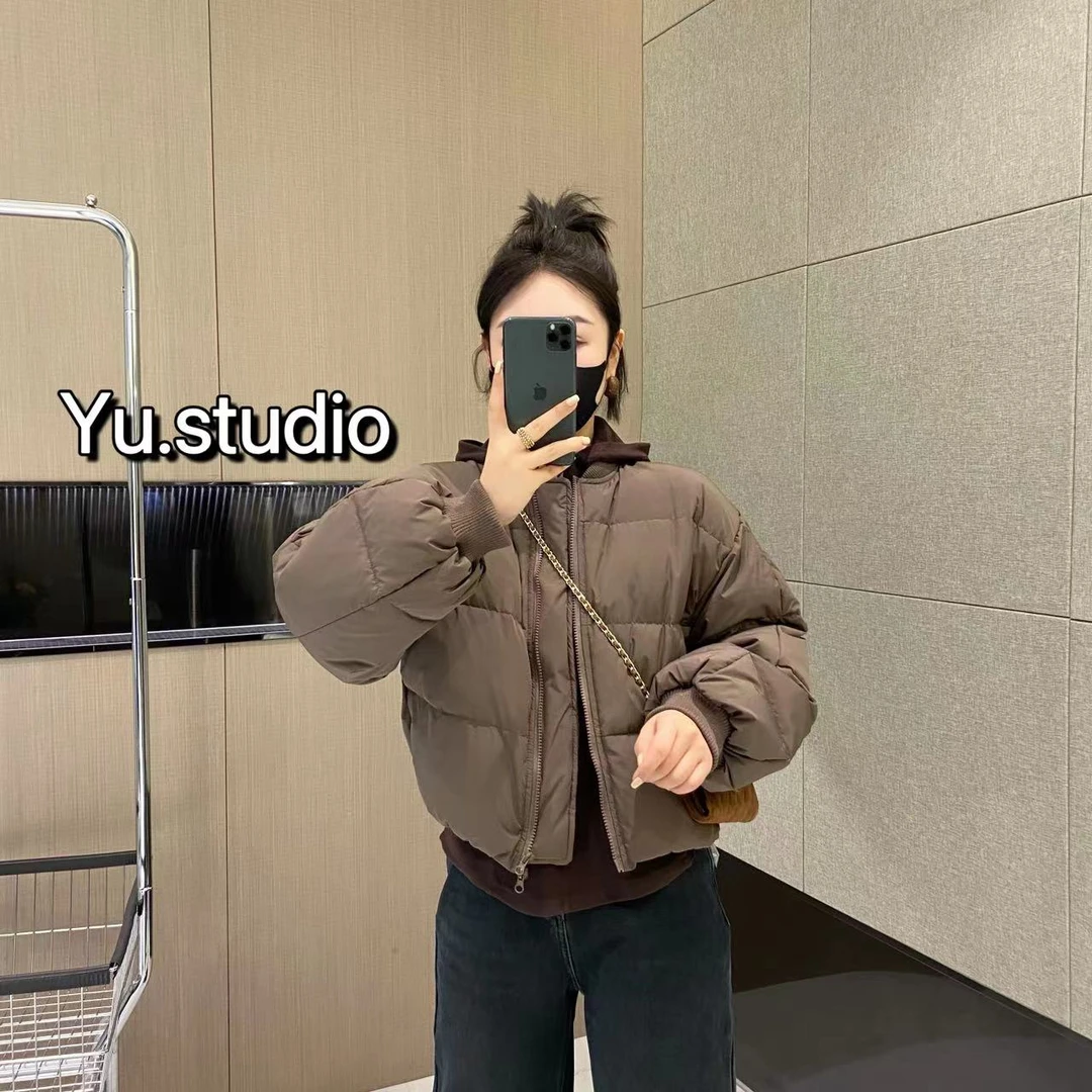 方和屿.韩版棒球领短款羽绒服小个子百搭加厚保暖外套潮A22-6598