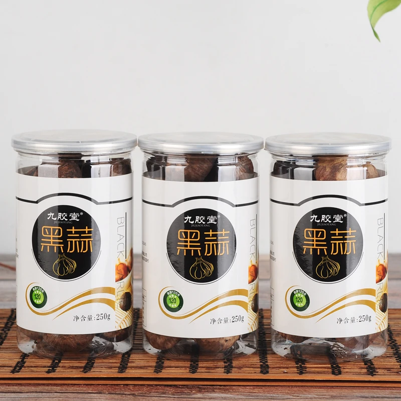 九胶堂带皮独头黑蒜发酵黑蒜头即食零食罐装大蒜食用清香软糯罐装