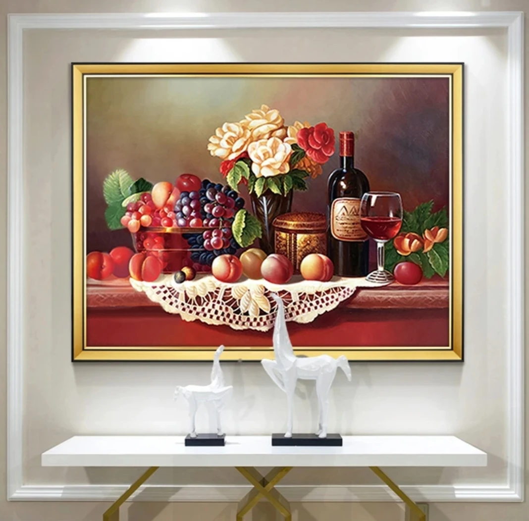 蒙娜丽莎十字绣:水果盘