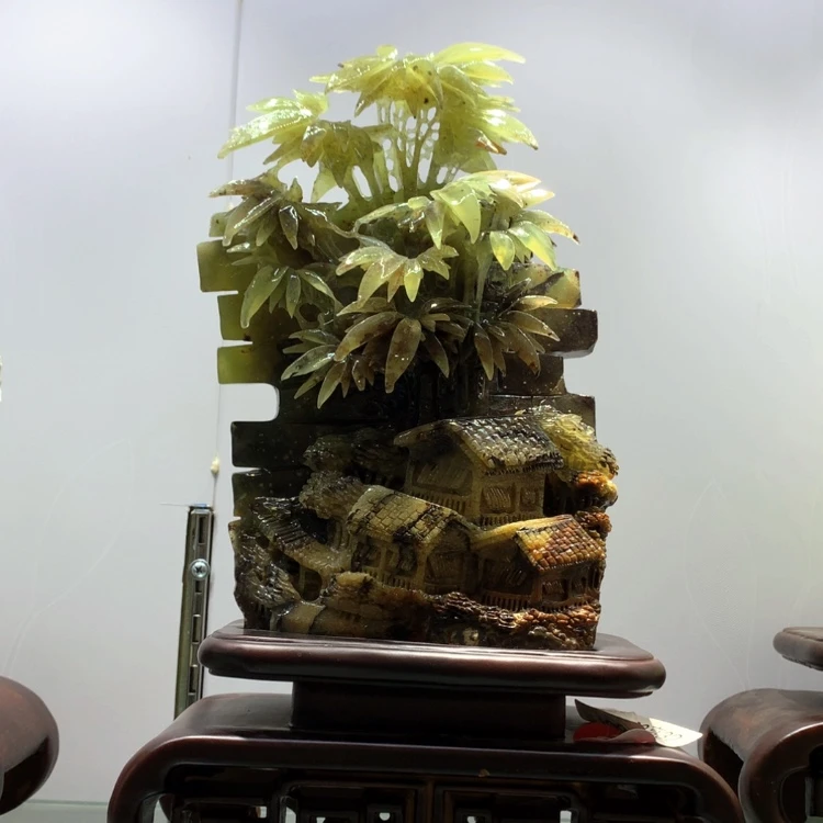 【闪购商品】蛇纹石玉摆件未镶嵌招****哥