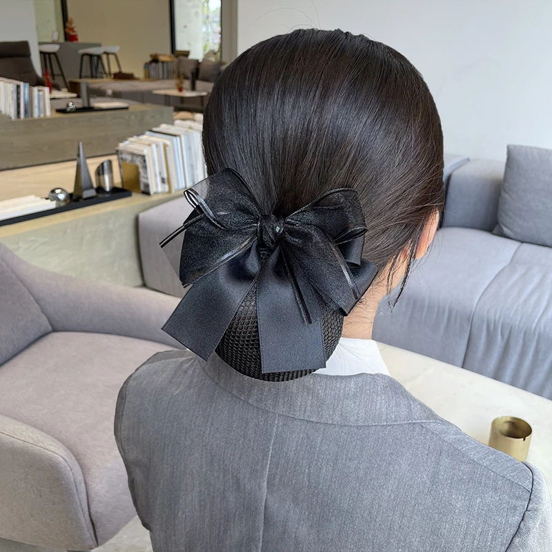 雨妃头花女职业护士发网工作盘头发头饰空姐盘发网兜银行上班发饰