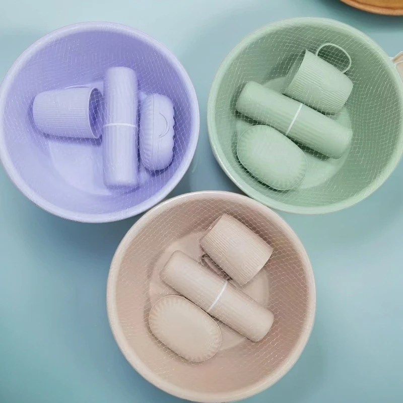 【开学季】洗漱四件套洗脸盆+牙刷盒+肥皂盒+口杯加厚宿舍家用多功