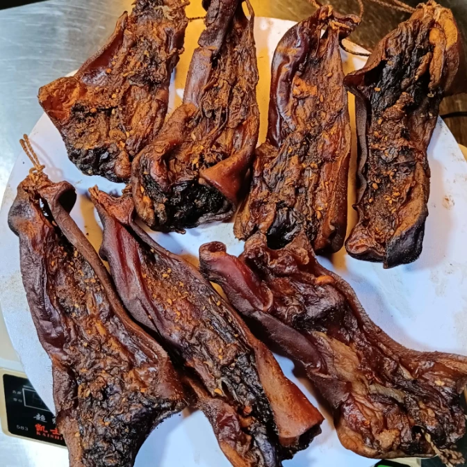 湖北恩施土家柴火烟熏腊味腊肉腊猪拱嘴2斤起