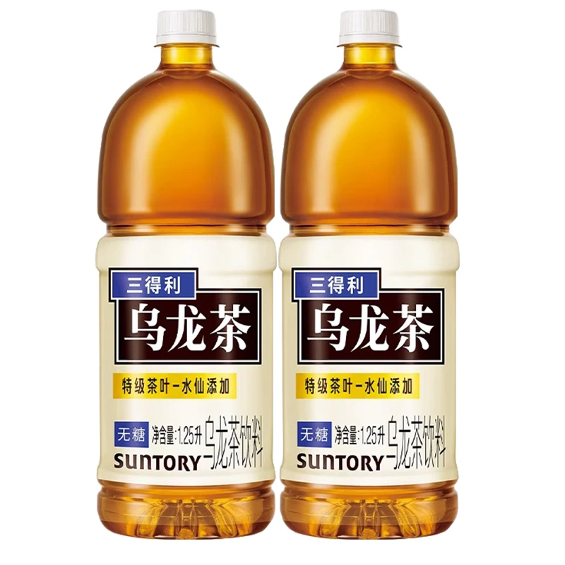 三得利乌龙茶无糖茶饮料大瓶1.25升*2瓶特级乌龙茶饮品0糖0卡路里