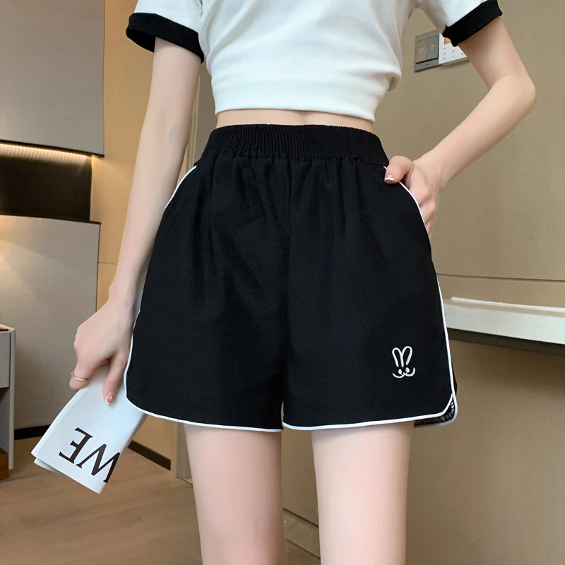 运动短裤女夏季宽松直筒阔腿高腰显瘦外穿跑步休闲热裤居家睡裤子