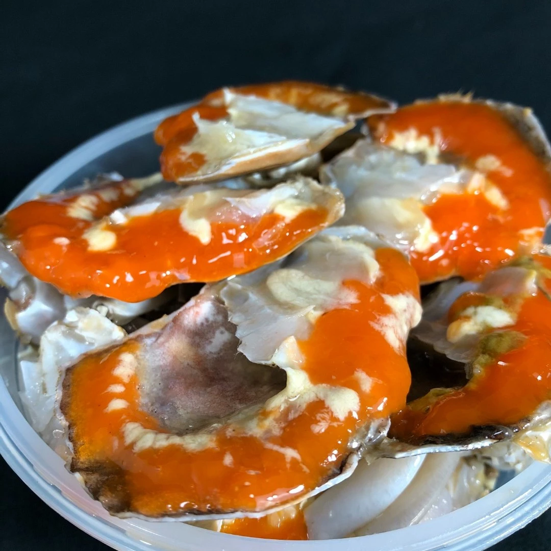 老洪膏大块生腌螃蟹即食蟹肉宁波咸呛蟹红膏呛蟹即食梭子蟹红膏蟹