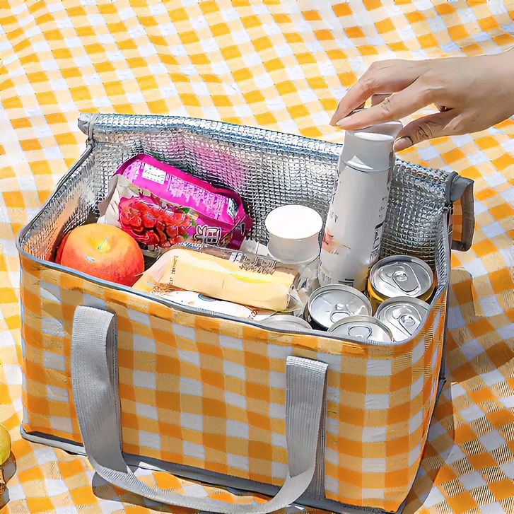 户外大小大容量保温包露营野餐篮旅行野餐包手提便当包保温袋出行