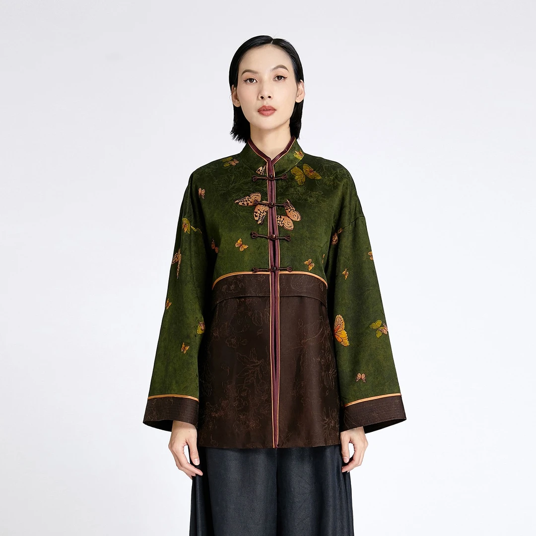 【栖香锦】”海水梦悠悠，君愁我亦愁“设计师款 中式 复古 上衣