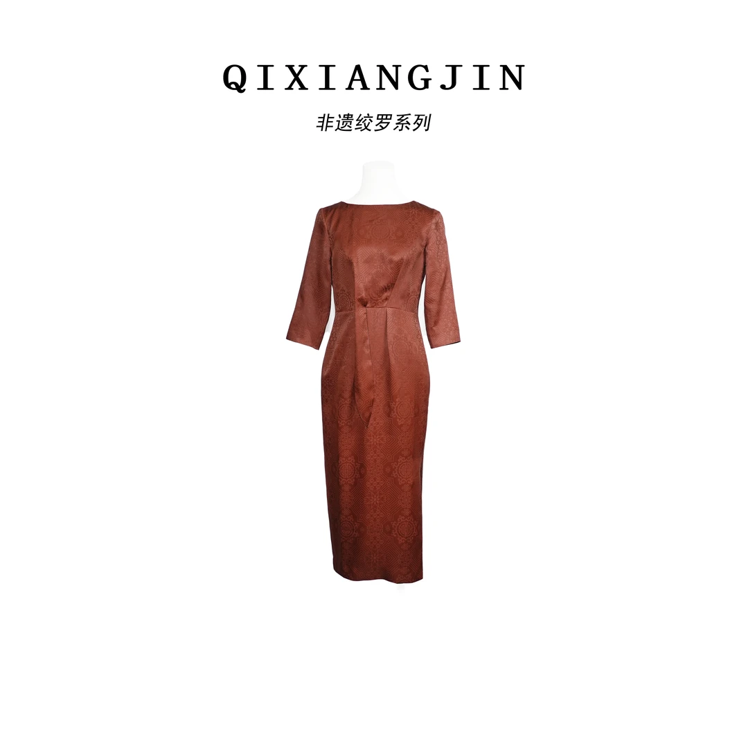 【栖香锦】“烟柳画桥，风帘翠幕”设计师款  连衣裙