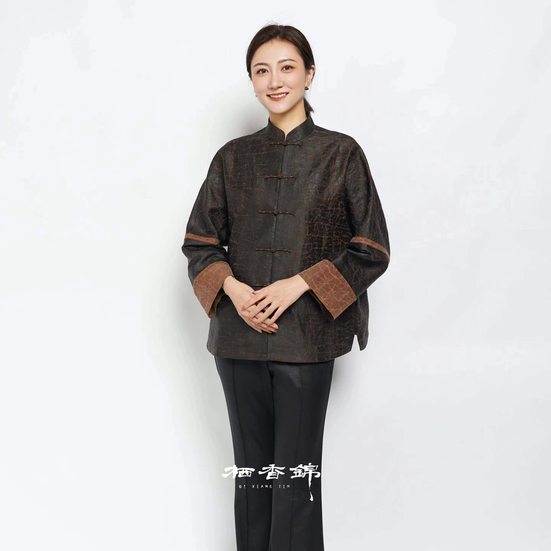 【栖香锦】“独寂” 龟纹  设计师款 新中式 上衣