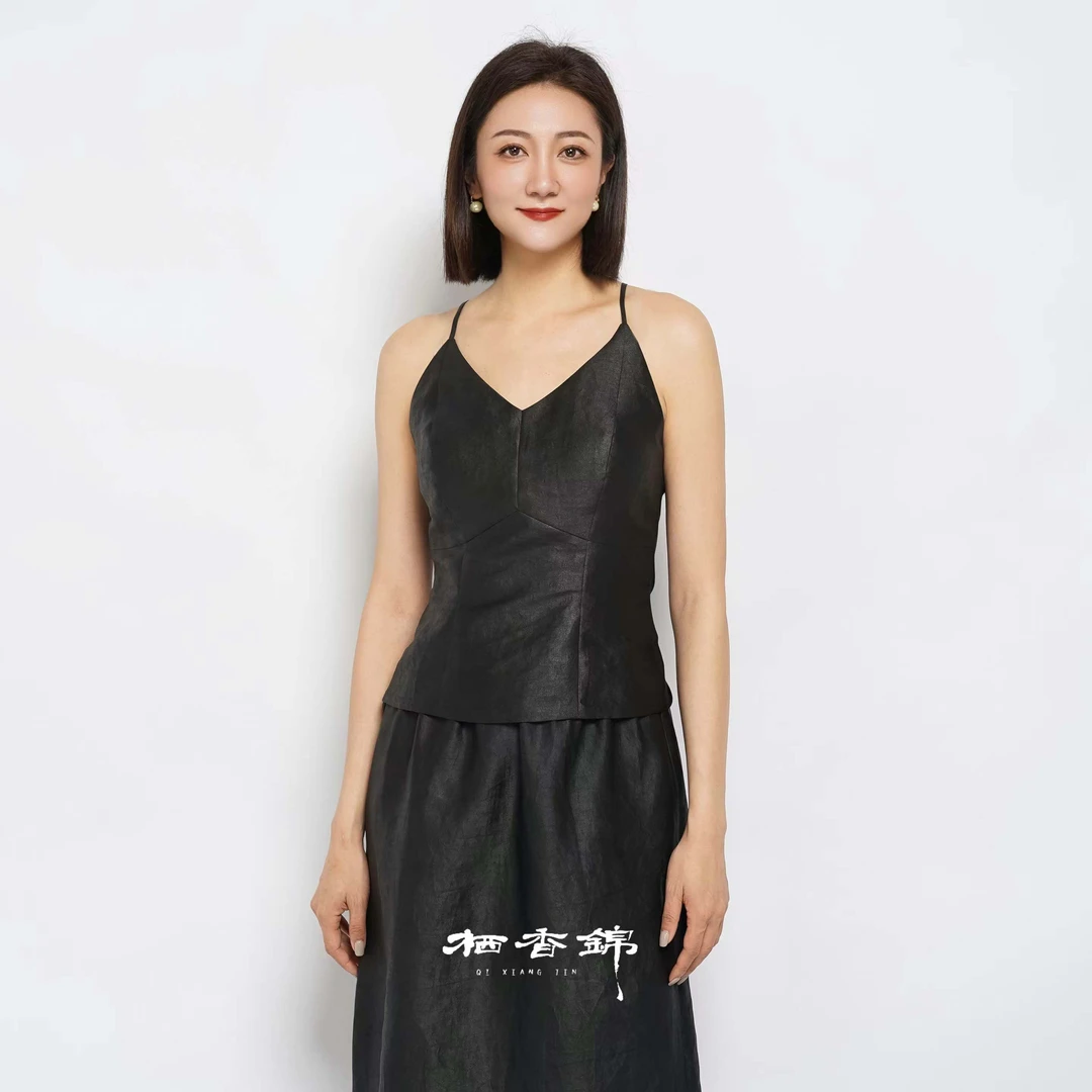 【栖香锦】“自在” 设计师款 新中式 国风 美背