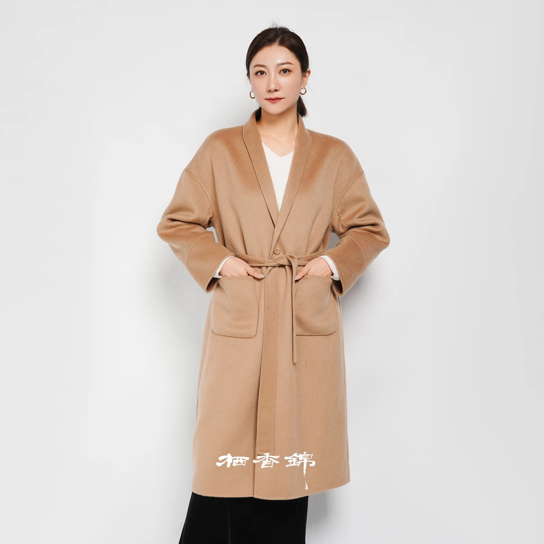 【栖香锦】“明秀” 康赛妮羊绒  设计师款 新中式 风衣