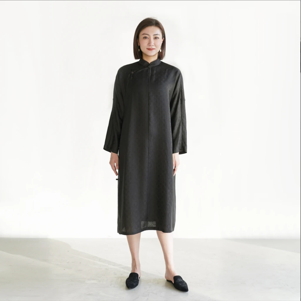 【栖香锦】“珍重别拈香一瓣，记前生”设计师款   连衣裙