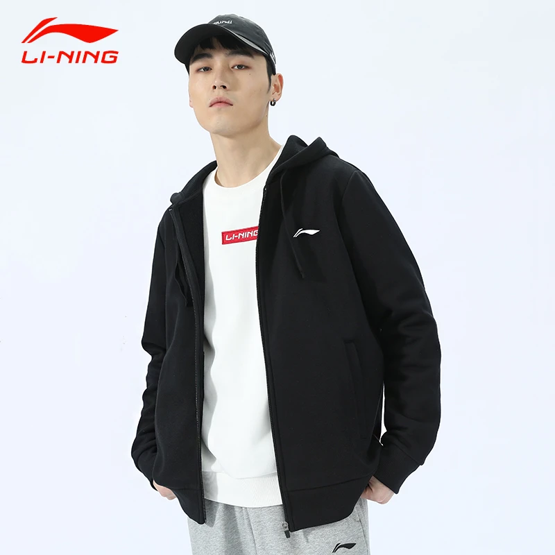 LI-NING/李宁卫衣男经典秋冬季新款连帽开衫加绒休闲外套运动服