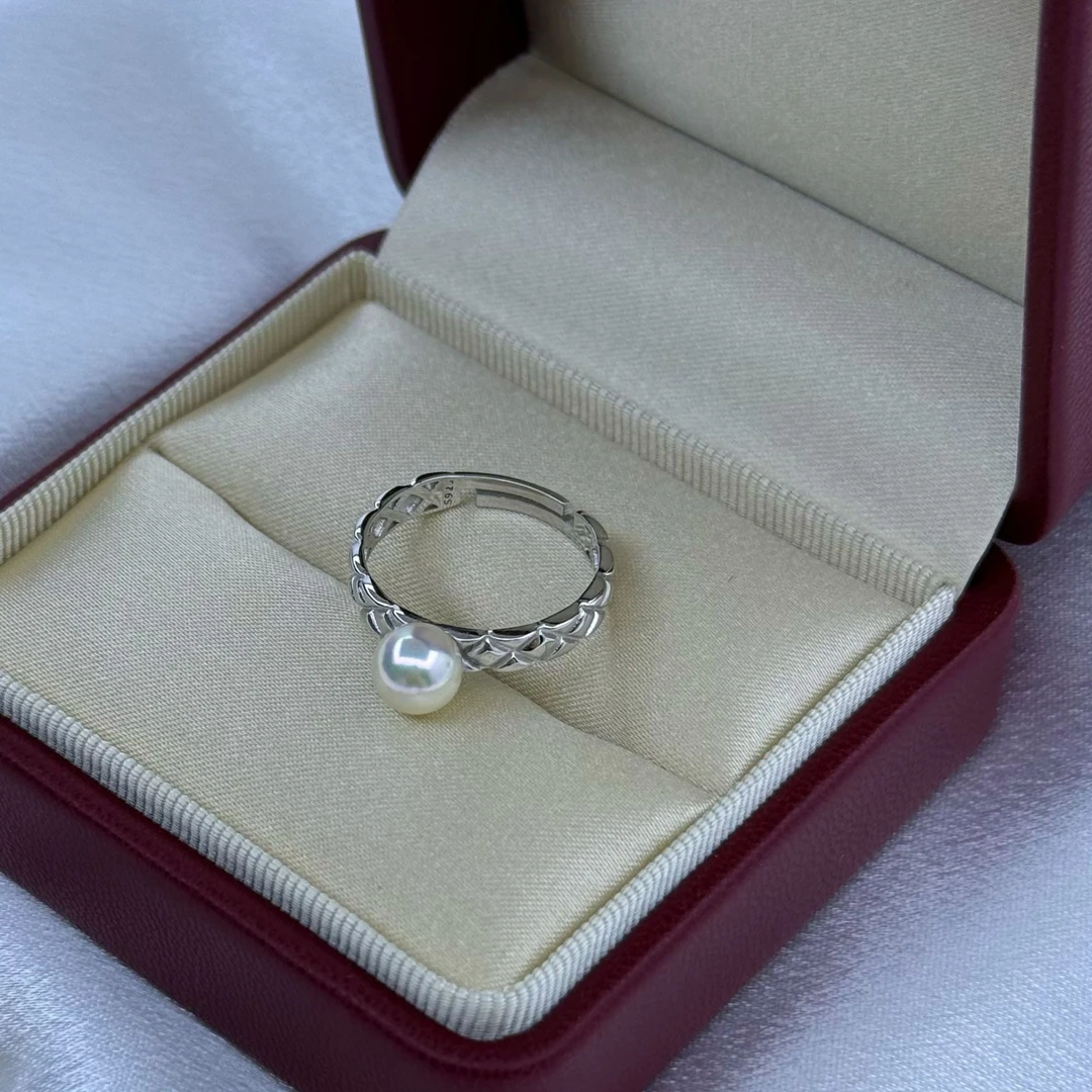 【莞莞专属】【宠粉限定】6-7mm海水正圆akoya珍珠戒指RY8032