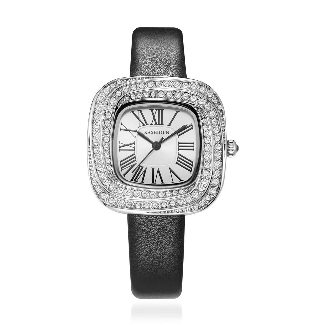 【阿雅专属】KASHIDUN时尚镶钻方糖女士腕表-KSD8218伯爵夫人-1601